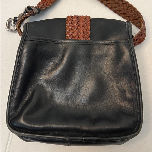 VINTAGE 90’s BRIGHTON LEATHER BRAIDED STRAP CROSSBODY BAG - Picture 6 of 16